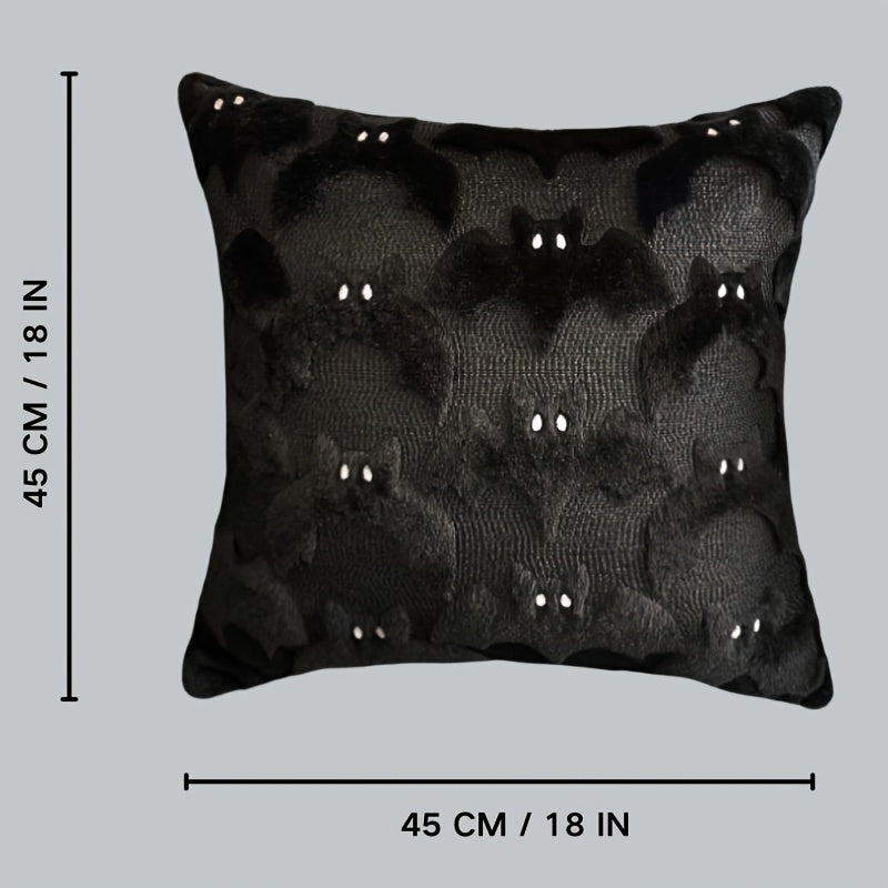 3D Black Bat Pillow Cover