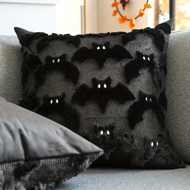 3D Black Bat Pillow Cover