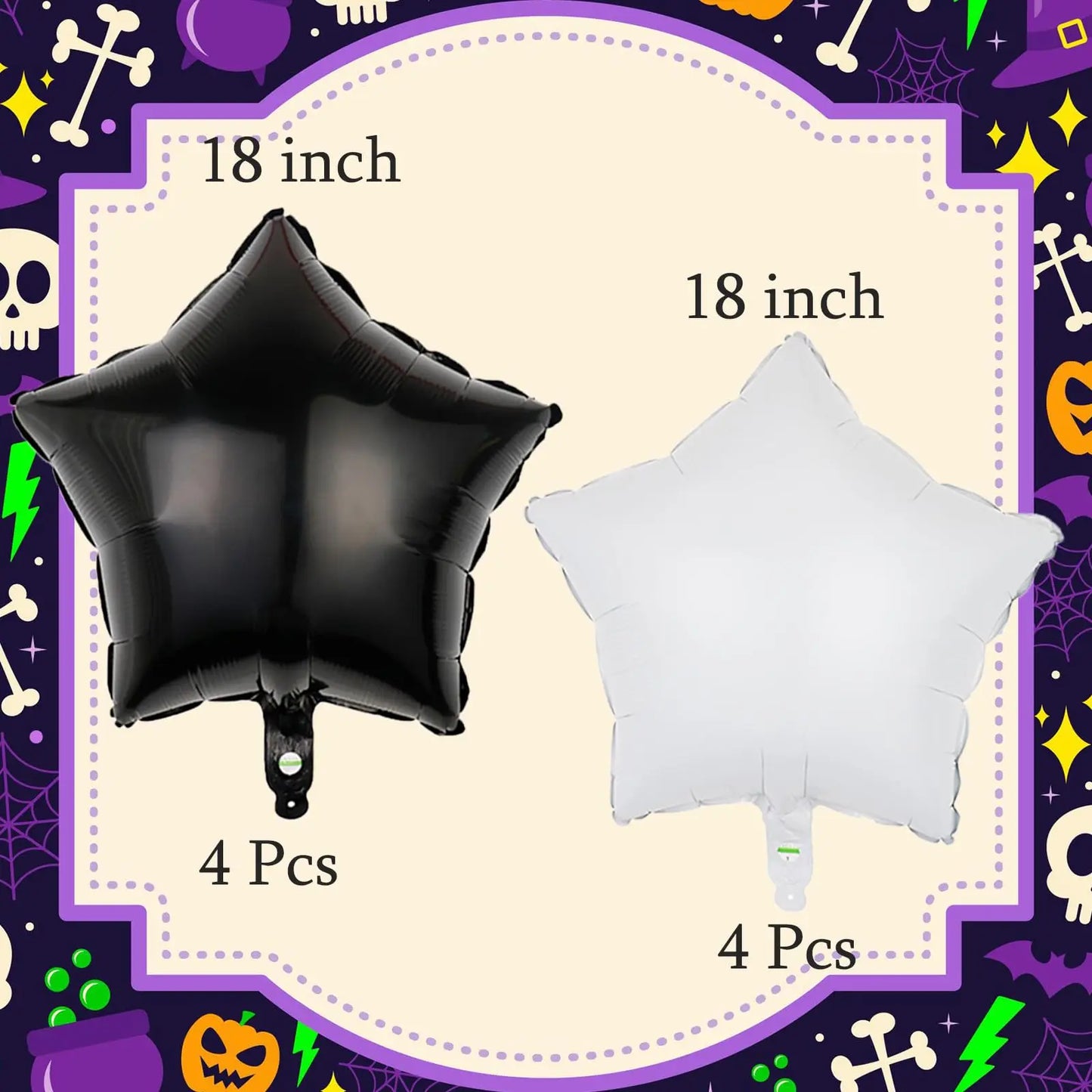 16pcs Skull Aluminum Film Balloons
