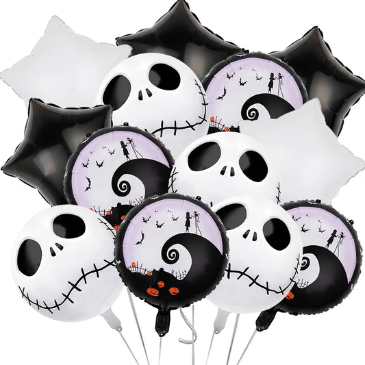 16pcs Skull Aluminum Film Balloons
