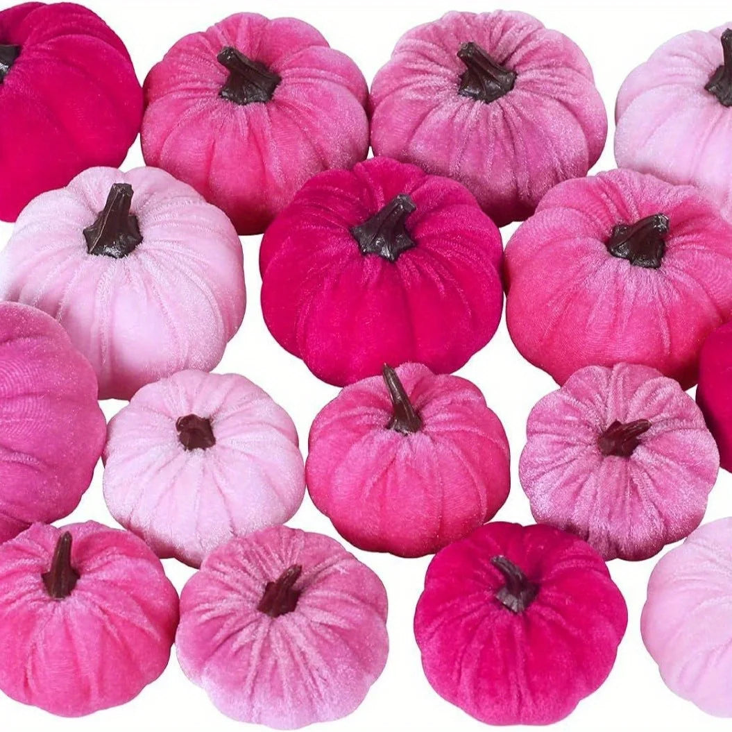 5pcs Pink Artificial Pumpkins