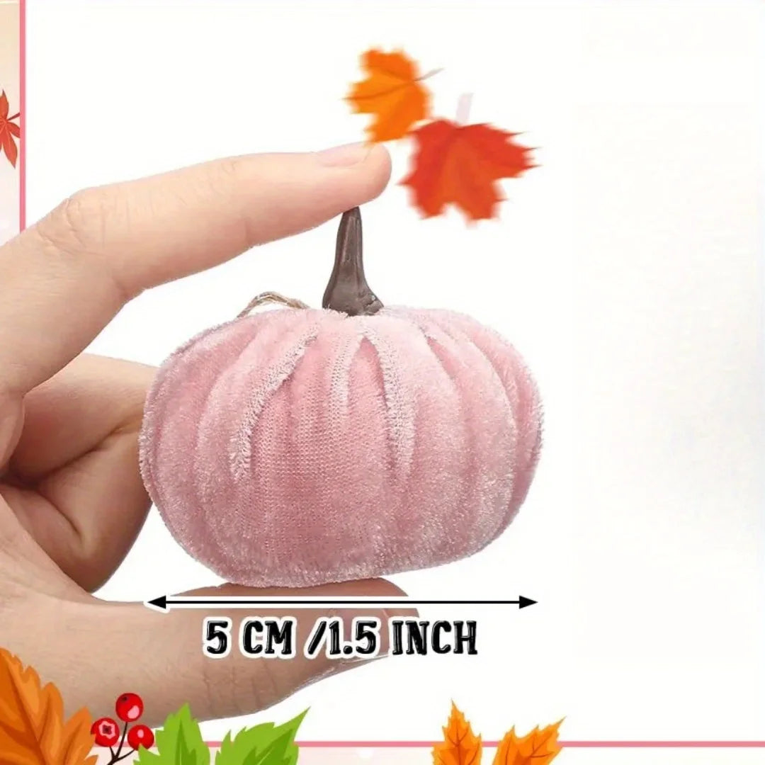 5pcs Pink Artificial Pumpkins