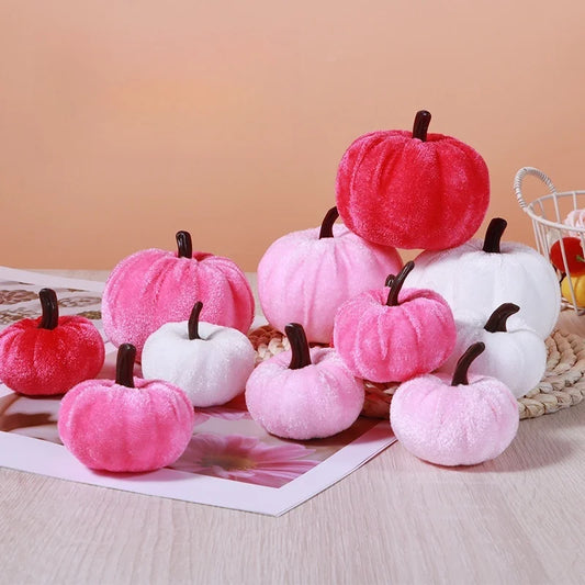 5pcs Pink Artificial Pumpkins